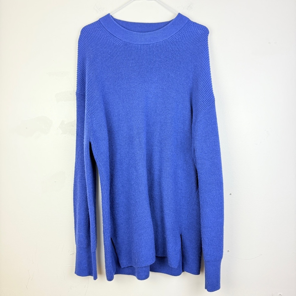 lululemon Athletica Ribbed Knit Sweater Merino Wool Blend Oversized Pullover